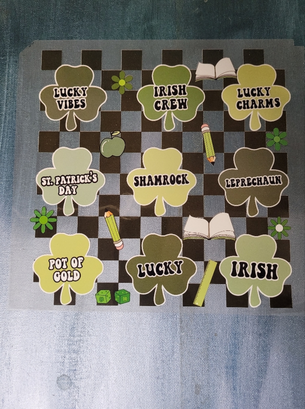 St. Patricks Day DTF Transfer 8×8